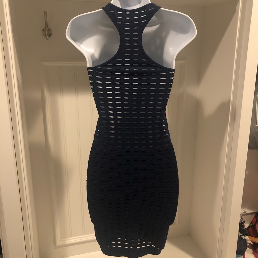 Navy Bodycon Dress - Seams Lovely - Picture 3 of 3